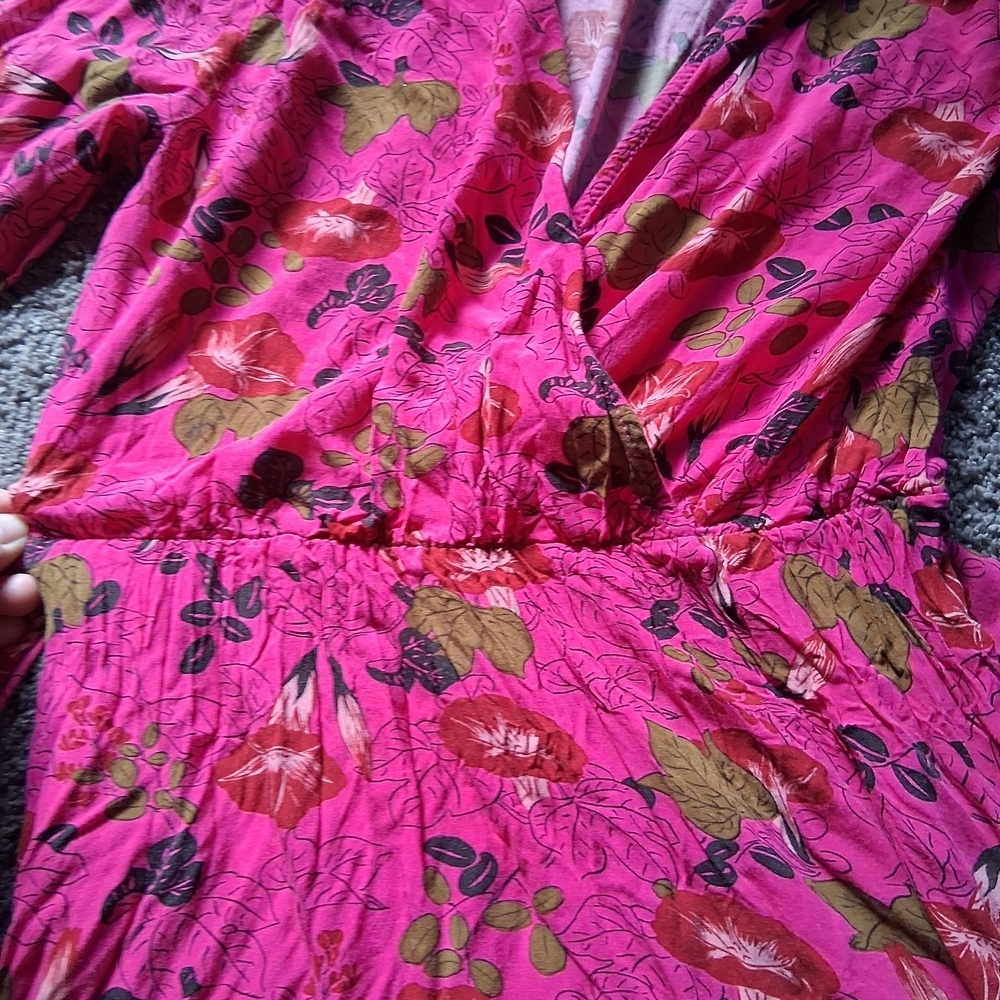 Zara Pink Floral Wrap Top - Picture 5 of 6